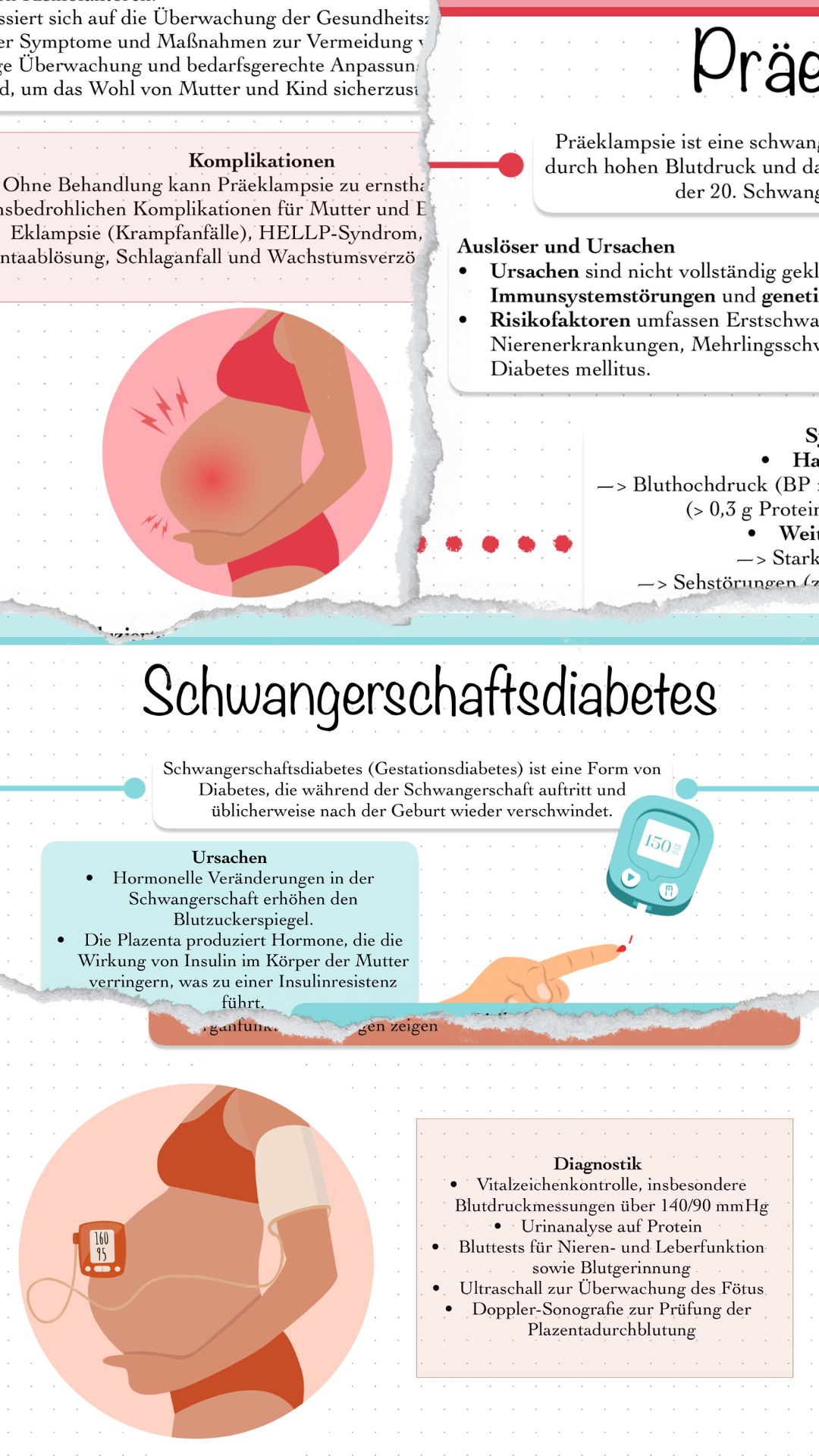 Digitales Bundle - Schwangerschaftsinduzierte Hypertonie, Schwangerschaftsdiabetes und Präeklampsie