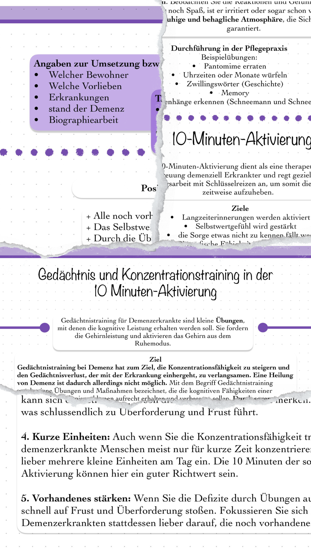 Digitaler Lernzettel - Gedächtnis und Konzentrationstraining in 10 Minuten-Aktivierung