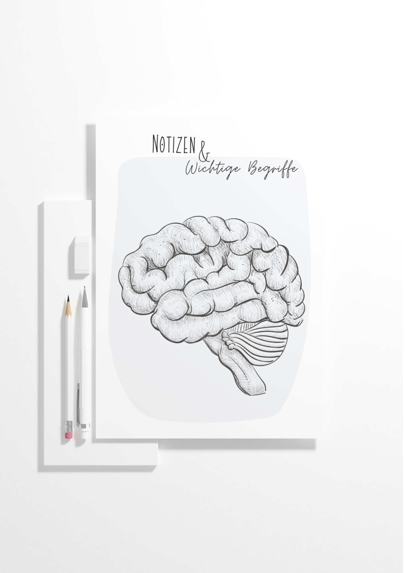 Notizblöcke in A4- und A5-Format: Organ-Design mit praktischer Seitenteilung – ideal für schnelle und übersichtliche Notizen.