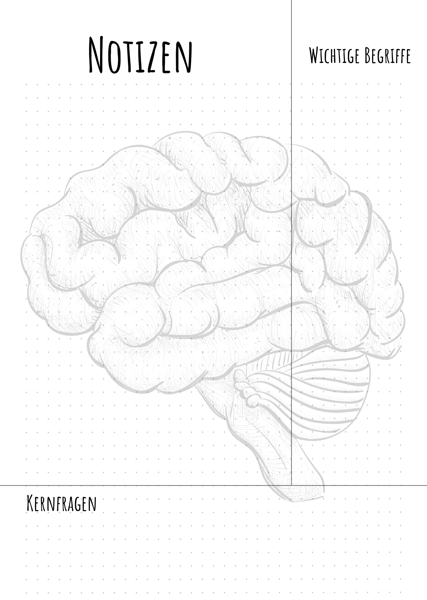 Notizblöcke in A4- und A5-Format: Organ-Design mit praktischer Seitenteilung – ideal für schnelle und übersichtliche Notizen.