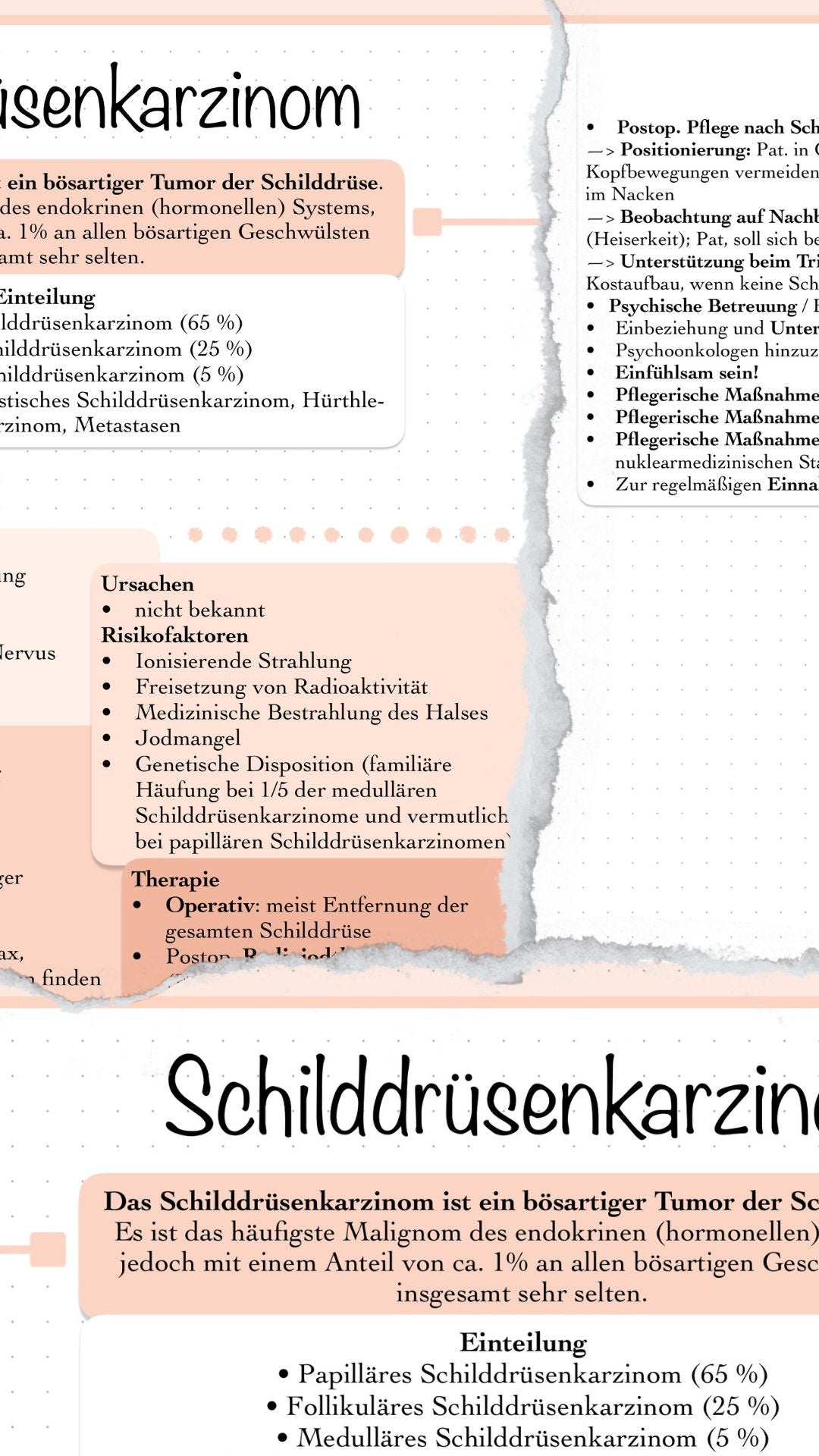 Digitaler Lernzettel - Schilddrüsenkarzinom